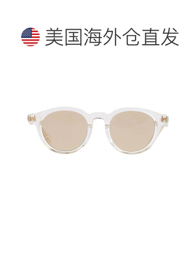 自营Tom Ford Brown Oval Unisex Sunglasses FT1123-D 26E 49 -