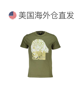 自营Cavalli Class Cotton Men Men's T-Shirt - green 美国奥莱