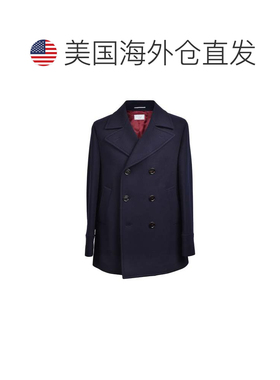 自营Brunello Cucinelli Wool Men's Coat - blue 美国奥莱直发