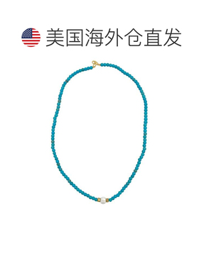 自营Adornia 绿松石串珠项链配珍珠绿松石 美国奥莱直发