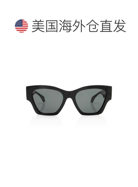 自营Versace Logo Square Sunglasses - black 美国奥莱直发