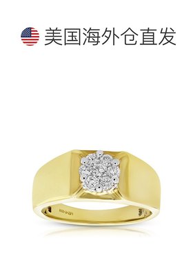 自营 vir jewels1/2 克拉男士钻石订婚戒指群复合 14K 黄金 - 黄