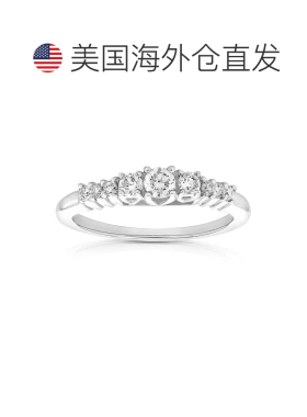自营vir jewels2/5 克拉钻石 3 石戒指 14K 白金 - 白色 美国奥莱