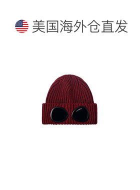 自营c.p. company安道尔镜片罗纹针织无毛线衫-红色 美国奥莱直发