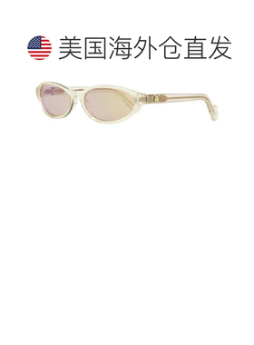 自营Moncler女士加长椭圆形太阳镜ML0117 25g透明象牙色58mm-25g
