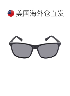 自营Calvin Klein Grey Rectangular Men's Sunglasses CK19568S