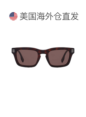 自营Burberry Dark Brown Rectangular Men's Sunglasses BE4403