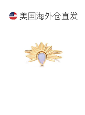 自营adorniaTarnish Resistant 18k Gold Plated Opal Sunrise Ri