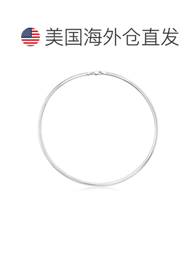 自营 Ross-Simons 意大利 4 毫米纯银圆顶欧米茄项链 - 18 英寸