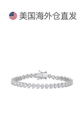 自营 mimi & max10 CT TGW 纯银白色蓝宝石网球手链 - 白色 美国