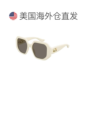 自营valentino金色Vg0003sa超大几何方形太阳镜-灰色 美国奥莱直