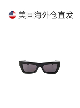 自营off-white黑色Charleston亚克力棱角太阳镜-黑色 美国奥莱直