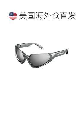 自营balenciagaBB0202S 002银/灰银镜-银 美国奥莱直发配饰太阳镜