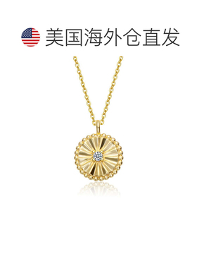 自营geneviveSterling Silver 14K Gold Plated with Cubic Zirco