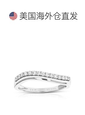 自营vir jewels1/4 克拉圆形实验室培育钻石爪镶结婚订婚戒指 .92
