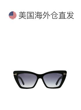 自营Tom Ford Wyatt Grey Gradient Cat Eye Ladies Sunglasses F