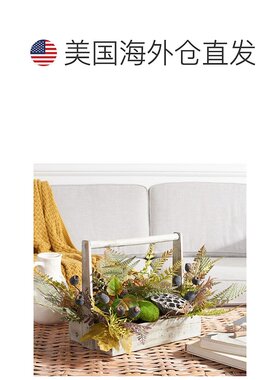 自营 safavieh人造 25 英寸莲花和蕨类植物花盆 - 多 美国奥莱直