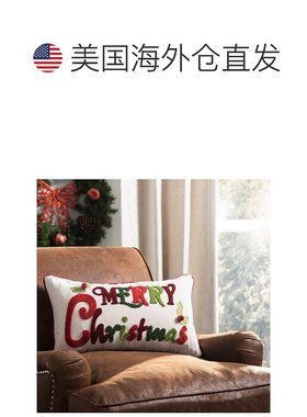 自营 safavieh叮当枕头 - 绿色/红色/米色 美国奥莱直发
