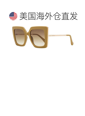 自营Max Mara 女士 Design4 太阳镜 MM0051 73F 哑光棕褐色/金色