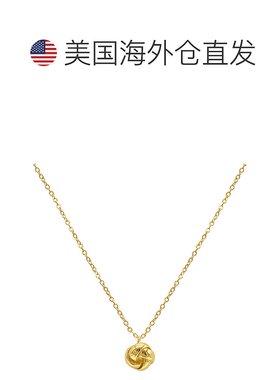 自营 Adornia Knot Pendant Necklace gold yellow 美国奥莱直发