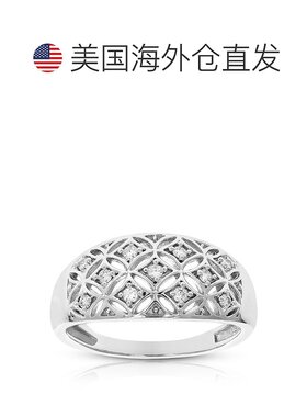自营 vir jewels1/6 克拉圆形切割实验室培育钻石订婚戒指爪镶 .9
