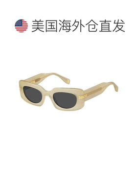 自营Marc Jacobs矩形全边框，黄色边框和灰色镜片。-黄色 美国奥
