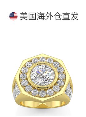 自营 pompeii3男士 8 1/2 克拉钻石六角形周年纪念小指戒指 实验