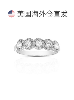 自营vir jewels1/2 cttw Lab Grown Diamond 5 Stone Engagement