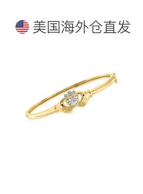 自营Ross-Simons Lab-Grown Diamond Claddagh Bangle Bracelet i