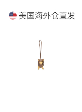 自营tod's棕色Leone皮革钥匙扣-棕色 美国奥莱直发挂件包挂扣环