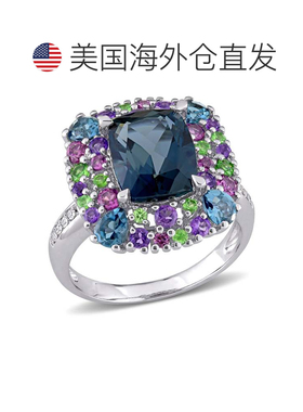 自营Mimi & Max 5 4/5ct TGW Multi Gemstone and Diamond Square