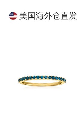 自营14 克拉黄金 Ross-Simons 伦敦蓝色托帕石戒指 - 蓝色 美国奥