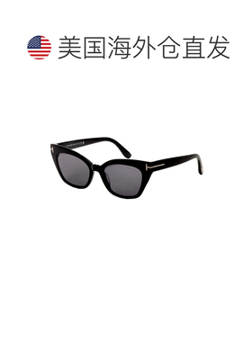 自营Tom Ford女式52毫米黑色太阳镜FT1031-01A-52-黑色 美国奥莱