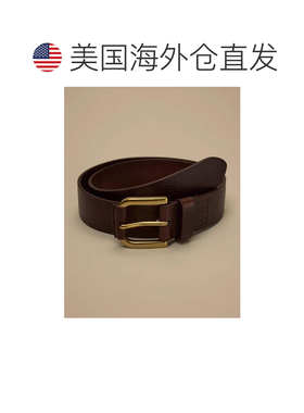 自营lucky brand幸运品牌卵石纹腰带-绿色 美国奥莱直发