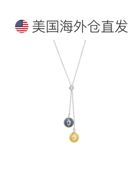 自营savvy cie jewelsRHODIUM PLATED FAUX PEARLS 'Y' NECKLACE