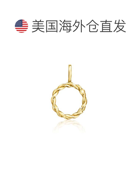 自营RS Pure by Ross-Simons 14kt Yellow Gold Twisted Circle C