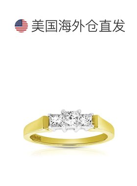 自营 vir jewels1/2 克拉钻石 3 石戒指 14K 黄金 - 黄色 美国奥