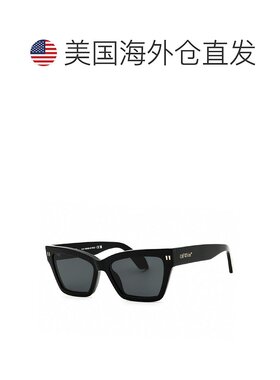 自营 off-white米白色猫眼全边太阳镜，勃艮第框架和深灰色镜片Oe