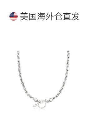 自营 Ross-Simons 纯银绳索链扣项链 - 20 英寸 美国奥莱直发
