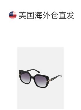 自营 guess方形塑料太阳镜 - 黑色 美国奥莱直发