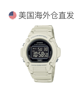 自营Casio Men's Classic White Digital Watch with Black Dial