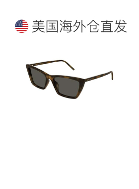 自营saint laurentSl 737云母薄款龟形超大猫眼太阳镜-灰色 美国
