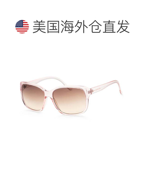 自营Calvin Klein Women's 60mm Pink Crystal Sunglasses - pink
