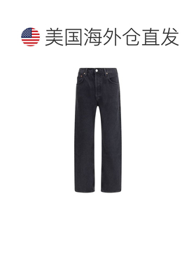 自营Agolde Cotton Straight-Leg Men's Jeans - black 美国奥莱