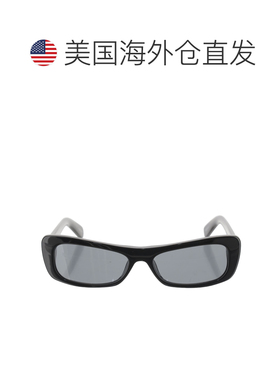 自营jacquemus矩形太阳眼镜，饰有撞色徽标细节-灰色 美国奥莱直
