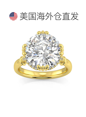 自营pompeii3经认证的 5 1/2 克拉圆形钻石订婚戒指 14k 黄金实验