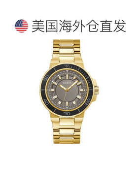 自营Guess Stainless Steel Dress Men's Watch - gold 美国奥莱