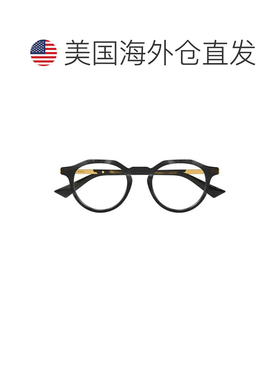 自营bottega venetaBv1263o圆形龟形醋酸纤维眼镜-黑色 美国奥莱