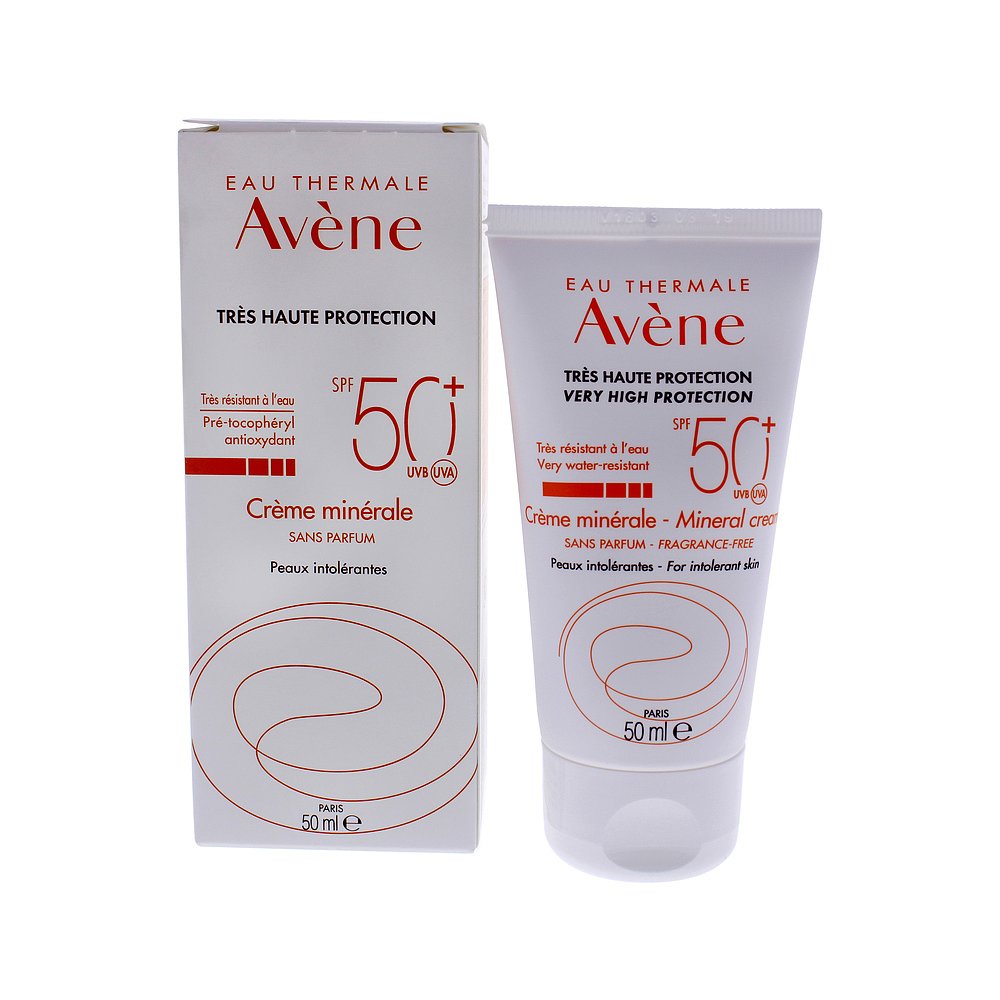 天猫国际美国直购美国直邮Avene雅漾自然spf50+防晒霜50ml矿物纯物理防晒防紫外线0