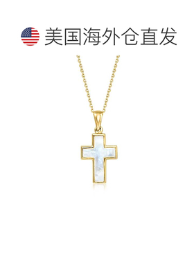 自营Ross-Simons Italian Mother-Of-Pearl Cross Pendant Neckla